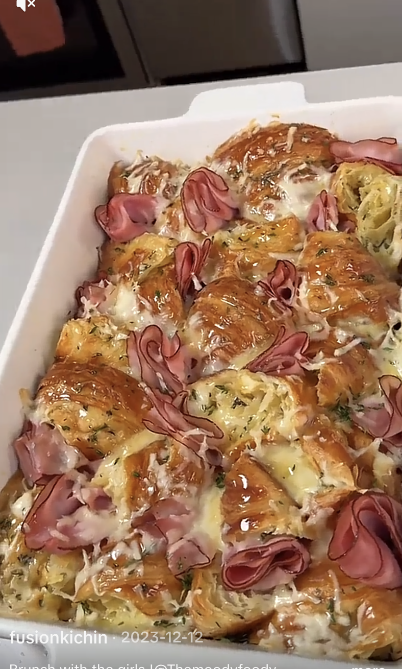 Boucher de croissants jambon déjeuné